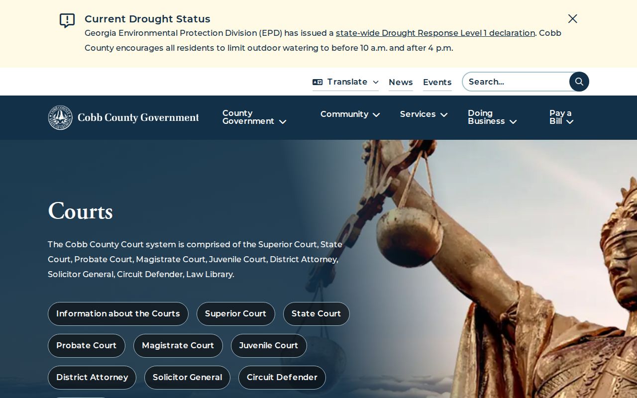 Cobb courts directory for a Kennesaw court records name search